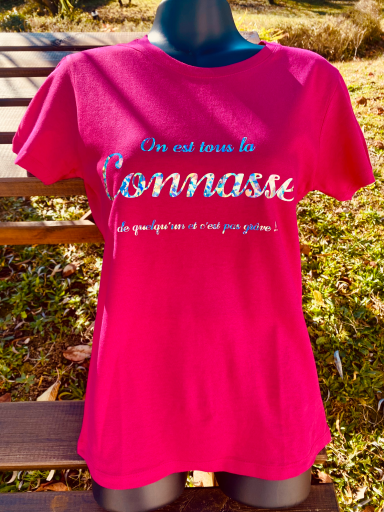 T-Shirt humoristique rose et Crystal T-Shirt humoristique rose et Crystal